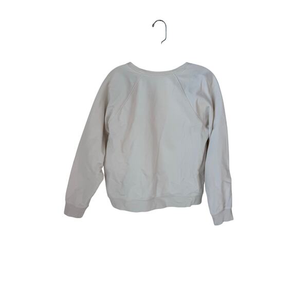 Everlane 100% Cotton White Pullover Sweatshirt Size Medium - Picture 2 of 5